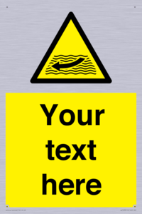 Custom Warning strong river flows